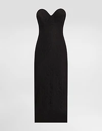 Strapless lace dress with conical cups