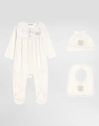 3-piece gift set cotton with lurex DG embroidery