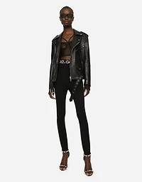 Leather biker jacket