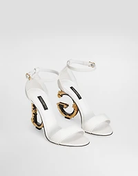 Nappa leather sandals with baroque DG detail
