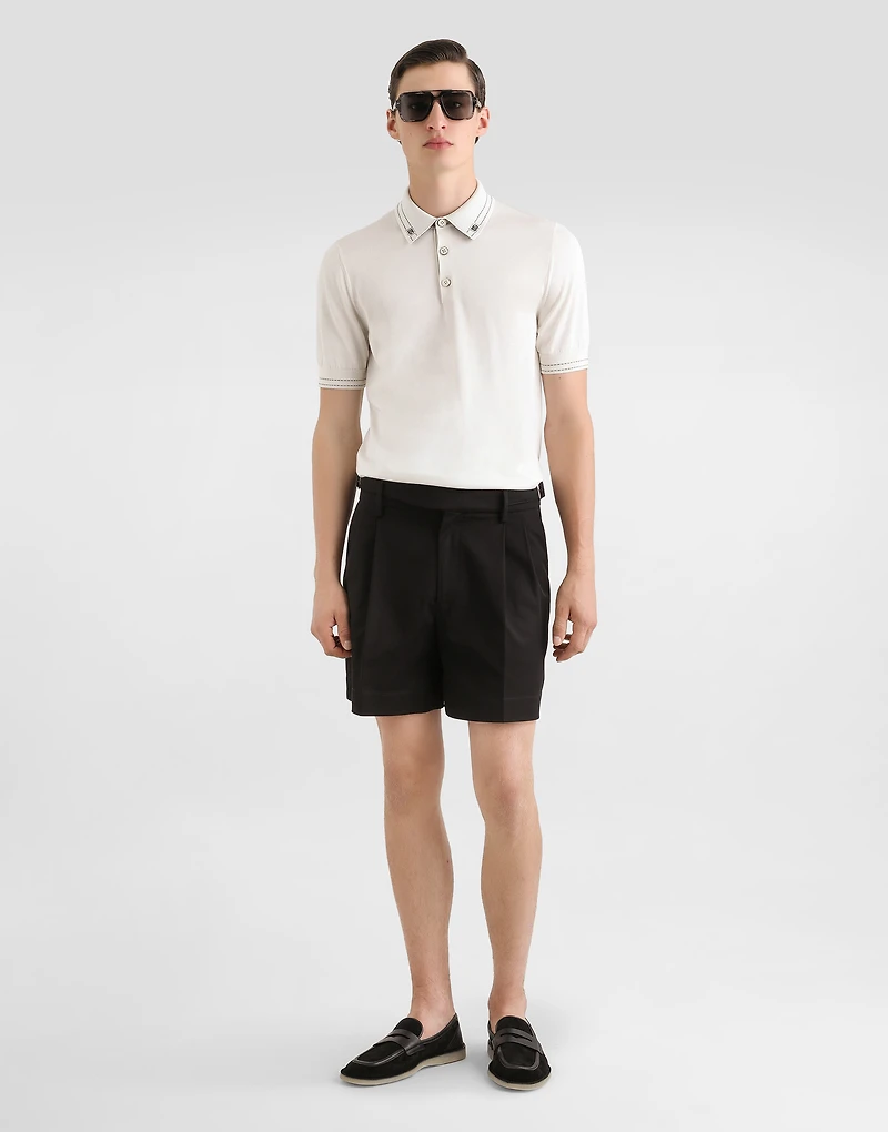 Silk polo shirt