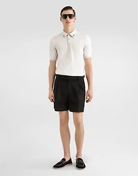 Silk polo shirt