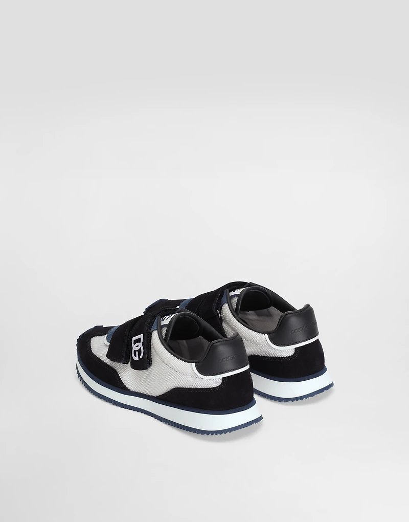 Mesh and suede sneakers