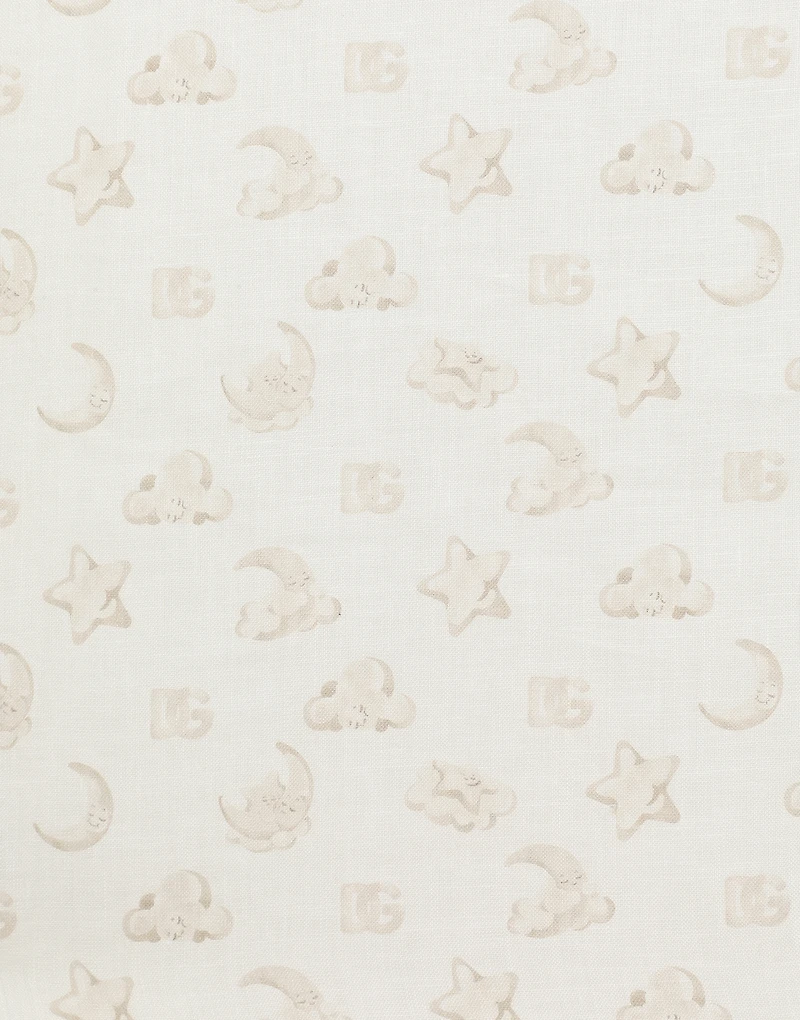 Canvas baby nest with moon and stars print
