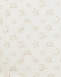 Canvas baby nest with moon and stars print