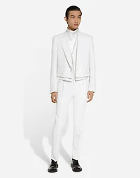 Single-breasted Sicilia-fit jacket with faux vest