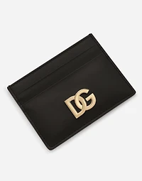 Calfskin card holder with DG logo