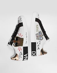 Portofino sneakers printed nappa calfskin with patch