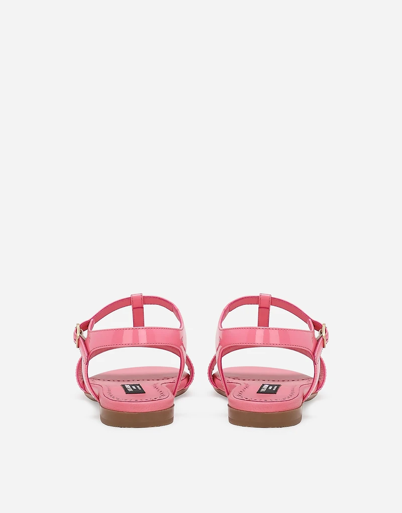 Patent leather sandals