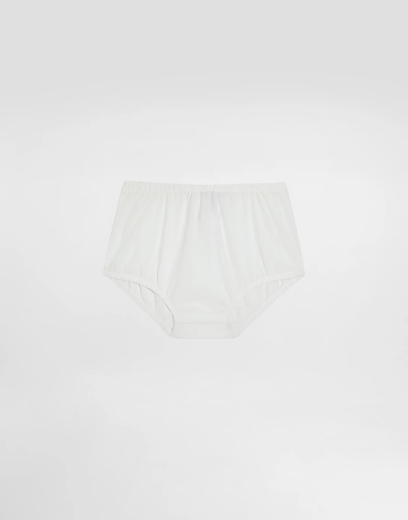 Majolica-print cotton poplin dress