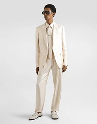 Sicilia light single-breasted silk twill jacket