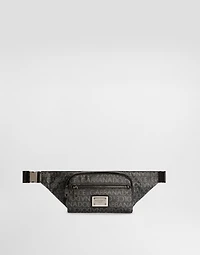 Small coated jacquard belt bag