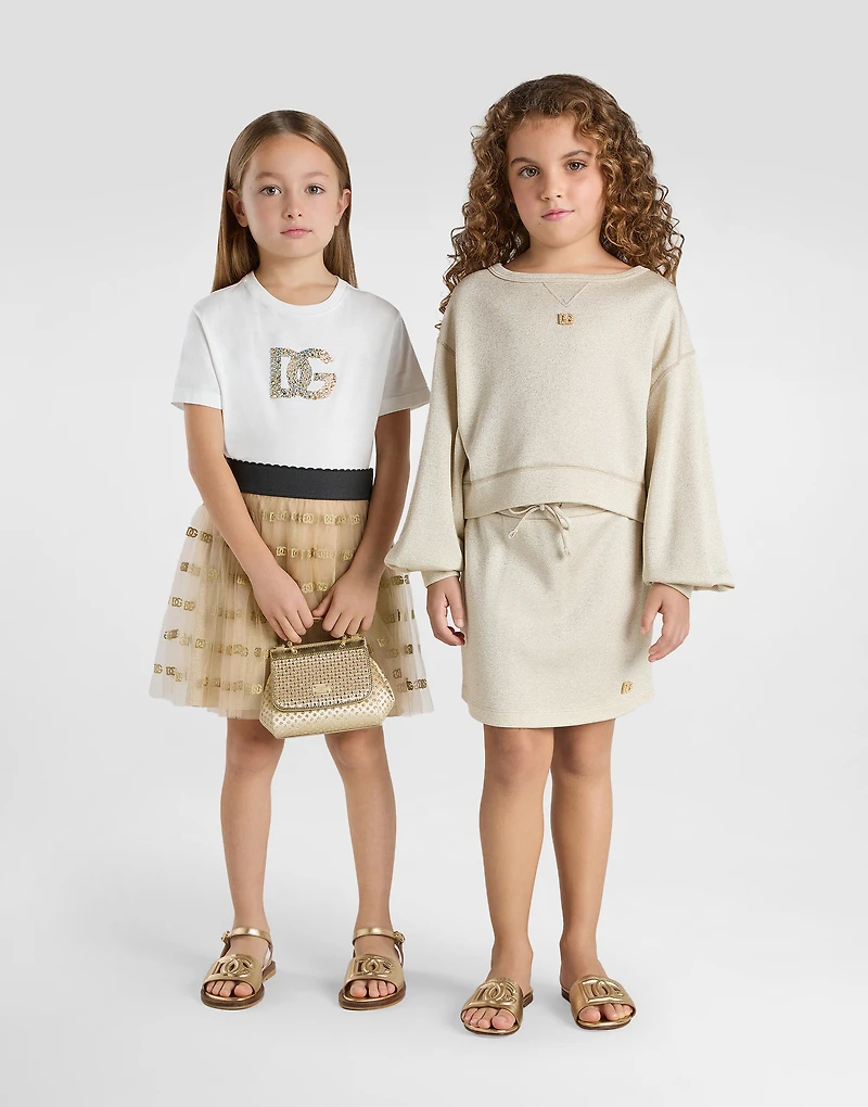Round-neck sweatshirt with DG logo