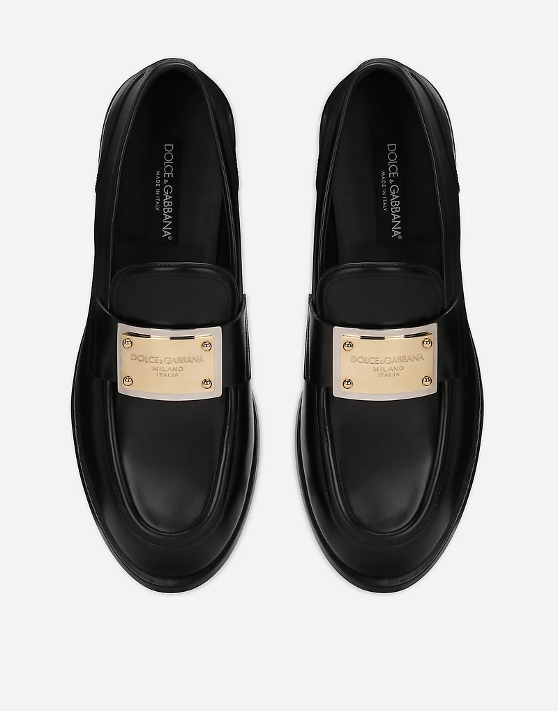 Brushed calfskin loafers