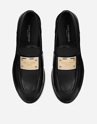 Brushed calfskin loafers