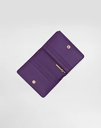 Majolica-print continental calfskin wallet
