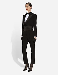 Wool gabardine Spencer tuxedo jacket