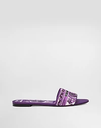 Embroidered slides