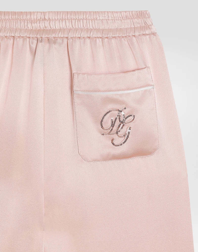 Silk satin vanity trousers