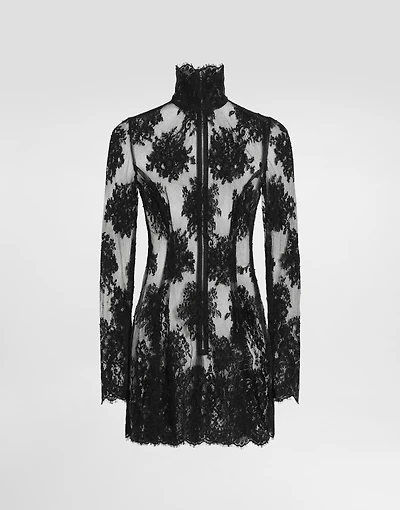 One-piece cordonetto lace dress