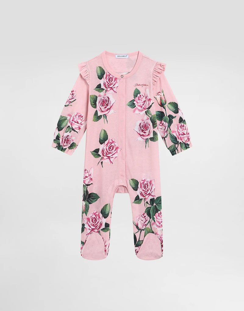 3-piece jersey gift set with rose print