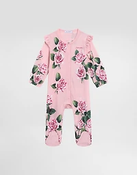3-piece jersey gift set with rose print
