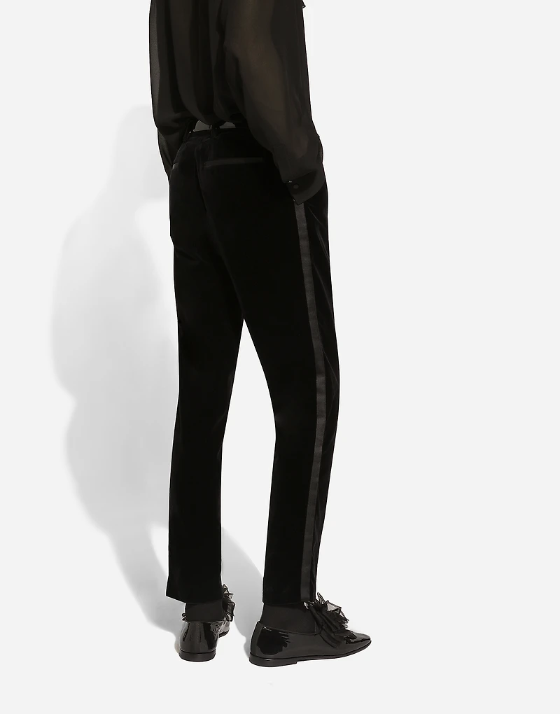 Classic velvet tuxedo pants