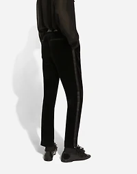 Classic velvet tuxedo pants