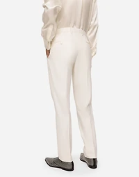 Stretch wool tuxedo pants