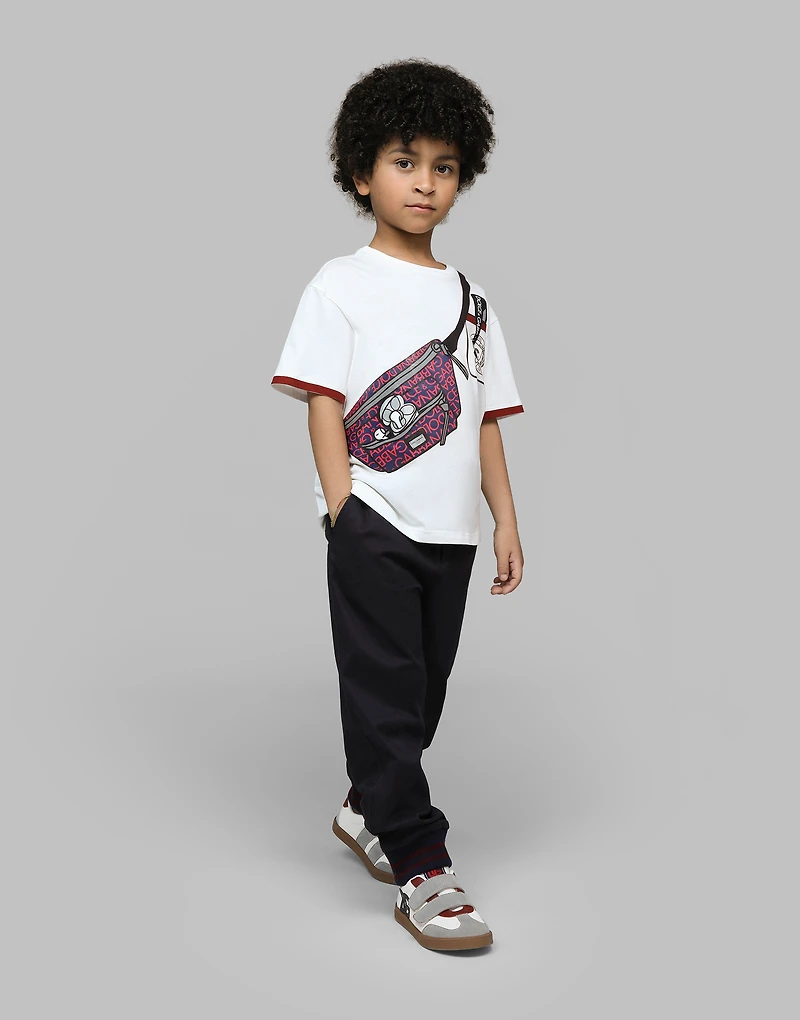 Jersey T-shirt with belt-bag print