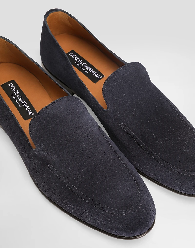 Split calfskin slippers