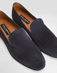Split calfskin slippers