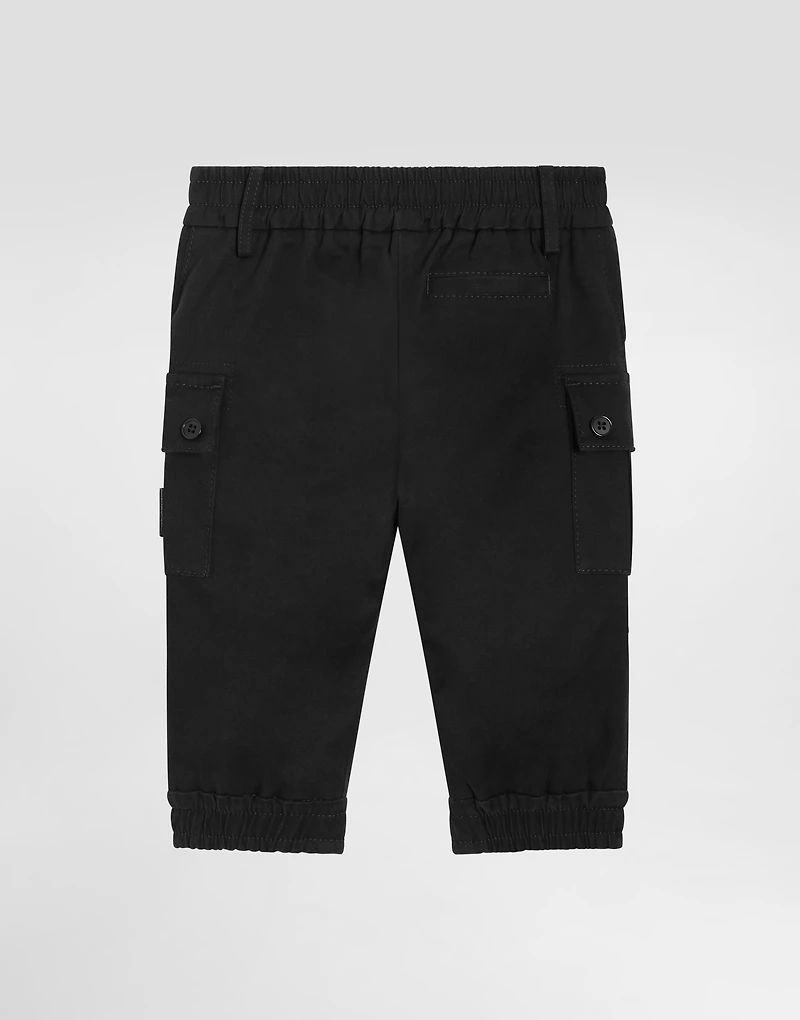 Gabardine cargo trousers