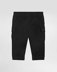 Gabardine cargo trousers