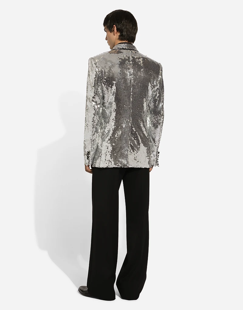 Sicilia sequined single-breasted tuxedo jacket