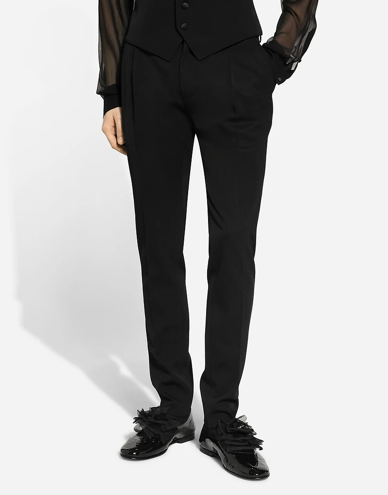 Classic gabardine tuxedo pants