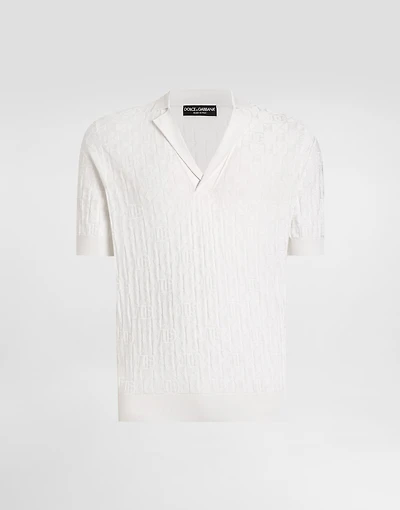 Satin silk polo shirt