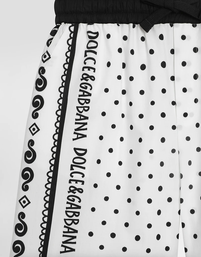 Bandanna-print poplin shorts
