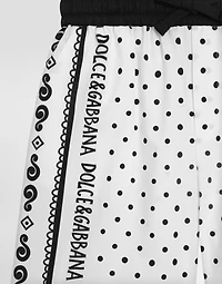 Bandanna-print poplin shorts