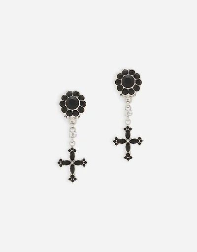 Drop earrings with crosses