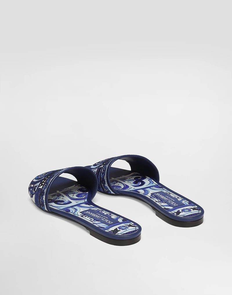Embroidered slides