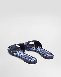 Embroidered slides