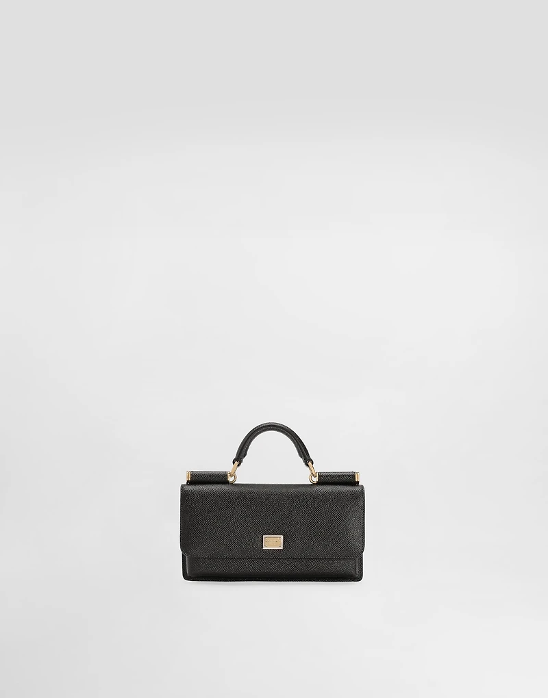 Dauphine-print calfskin mini bag