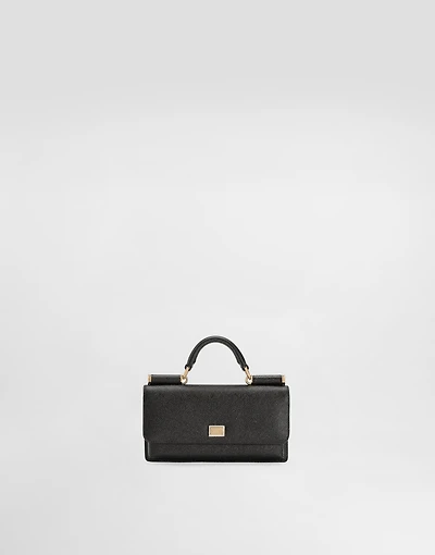Dauphine-print calfskin mini bag