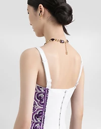 Majolica-print dress