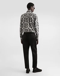 Majolica-print poplin martini shirt