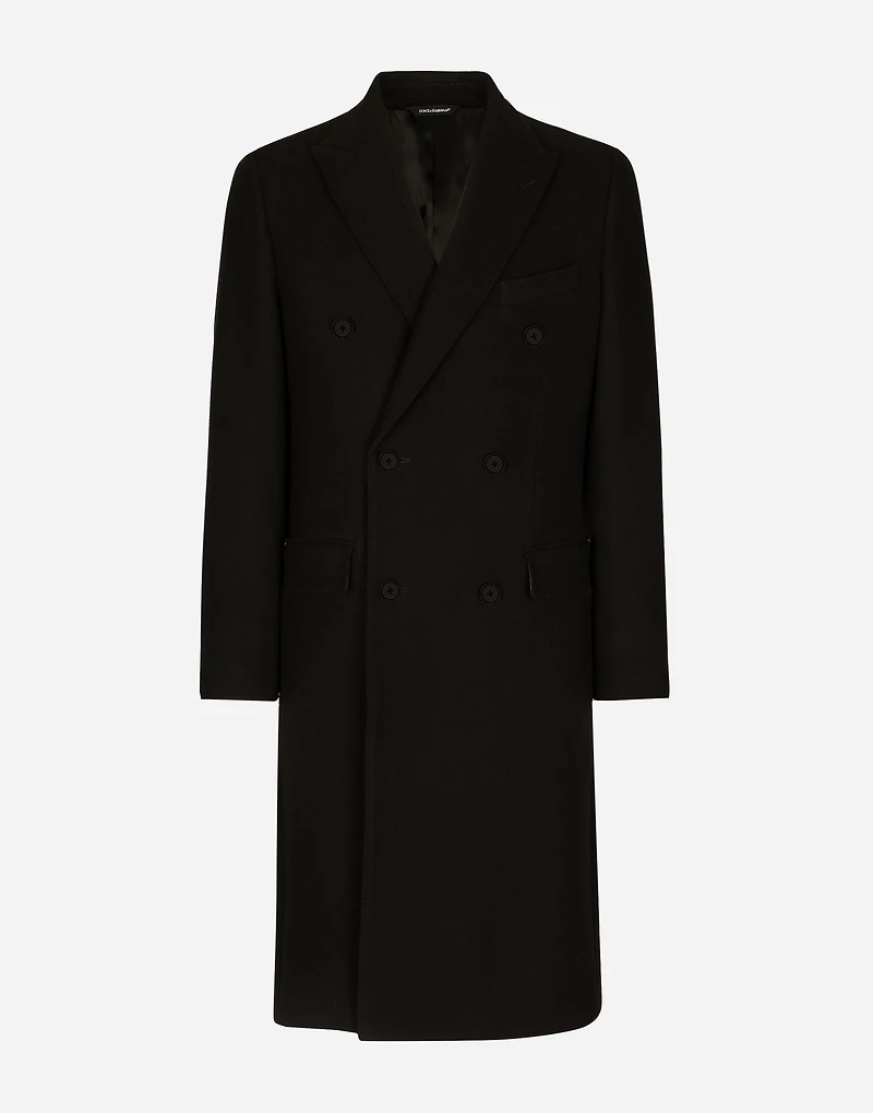 Double-breasted wool coat