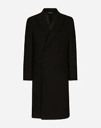 Double-breasted wool coat