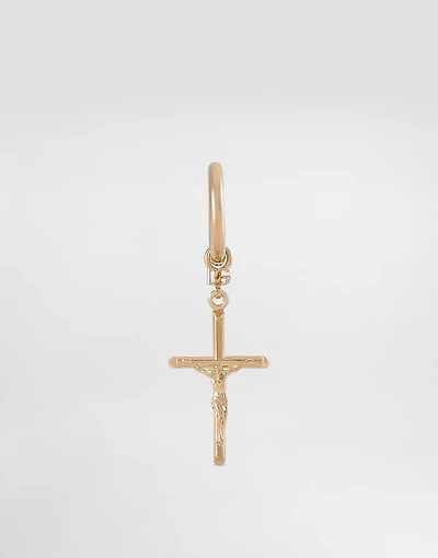 Single stud earring with “DNA” cross