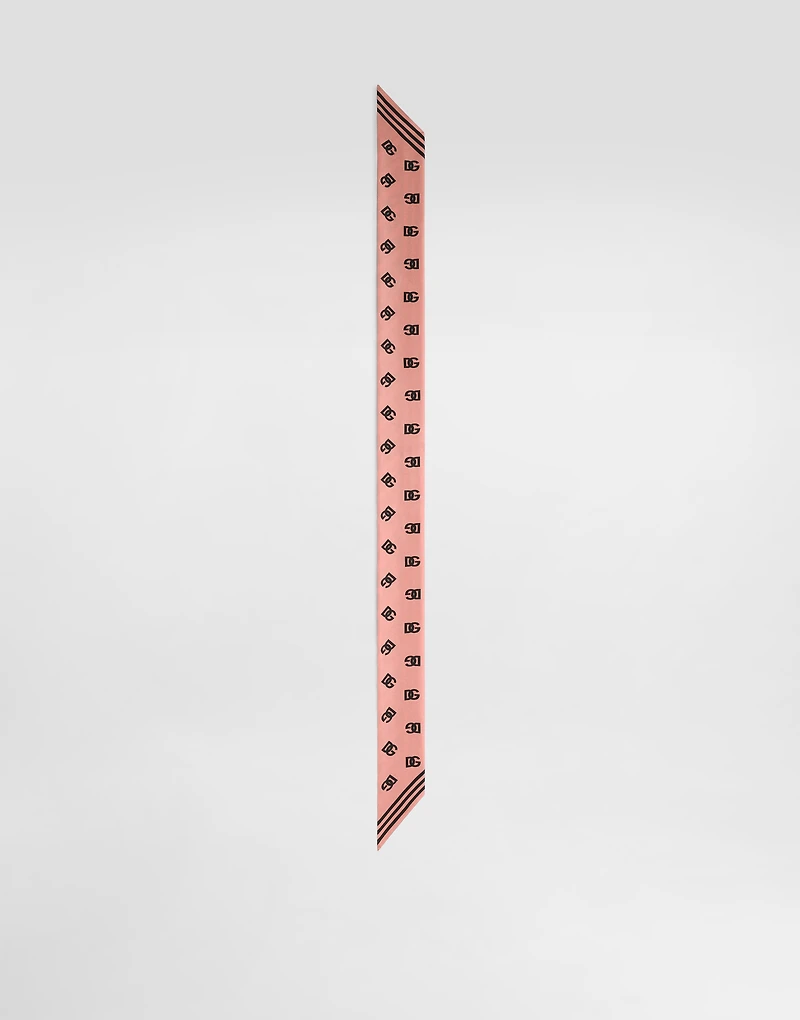 Twill headscarf with all-over DG logo print (6x100)